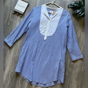 Boy. by Band of Outsiders Italian Made Blue Gauzy Gingham Pajama Shirt. Size L